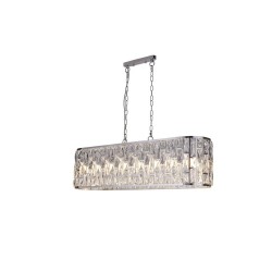 Bijou - Chrome 8 Light over Island Fitting with Clear Crystal
