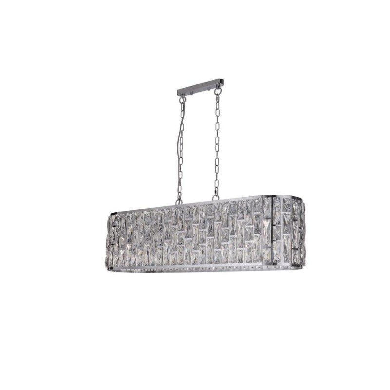 Searchlight-65818-8CC - Bijou - Chrome 8 Light over Island Fitting with Clear Crystal