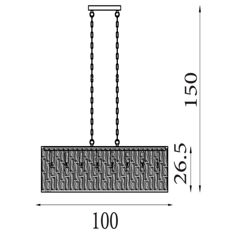 Searchlight-65818-8CC - Bijou - Chrome 8 Light over Island Fitting with Clear Crystal