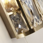 Bijou - Antique Brass 2 Light Wall Lamp with Amber Crystal Bijou - Antique Brass 2 Light Wall Lamp with Amber Crystal