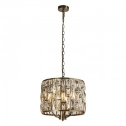 Bijou - Antique Brass 3 Light Pendant with Amber Crystal Bijou - Antique Brass 3 Light Pendant with Amber Crystal
