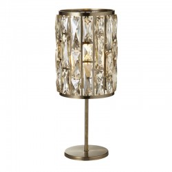 Bijou - Antique Brass Table Lamp with Amber Crystal Bijou - Antique Brass Table Lamp with Amber Crystal