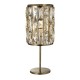 Searchlight-6584AB - Bijou - Antique Brass Table Lamp with Amber Crystal