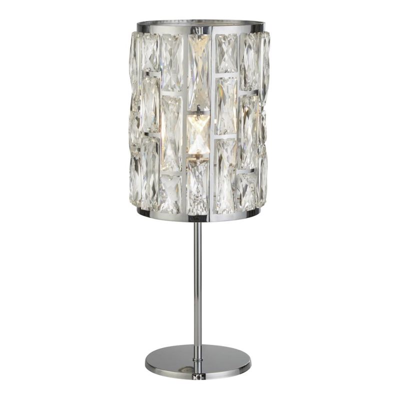 Searchlight-6584CC - Bijou - Chrome Table Lamp with Clear Crystal