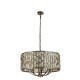 Searchlight-6588-8AB - Bijou - Antique Brass 8 Light Pendant with Amber Crystal