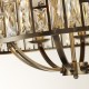 Searchlight-6588-8AB - Bijou - Antique Brass 8 Light Pendant with Amber Crystal