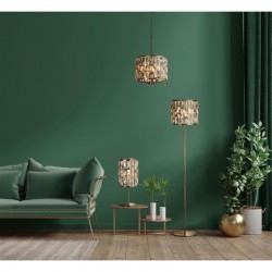 Bijou - Antique Brass Floor Lamp with Amber Crystal Bijou - Antique Brass Floor Lamp with Amber Crystal
