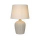 Searchlight-66037CR - Padstow - Cream Ceramic Table Lamp with Ivory Shade