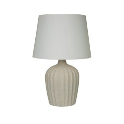 Padstow - Cream Ceramic Table Lamp with Ivory Shade