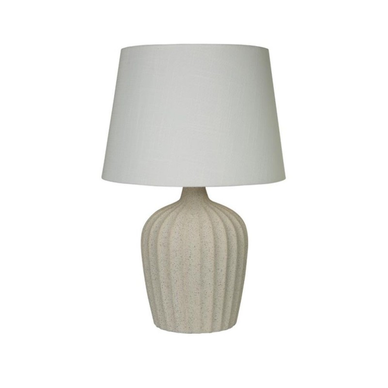 Searchlight-66037CR - Padstow - Cream Ceramic Table Lamp with Ivory Shade