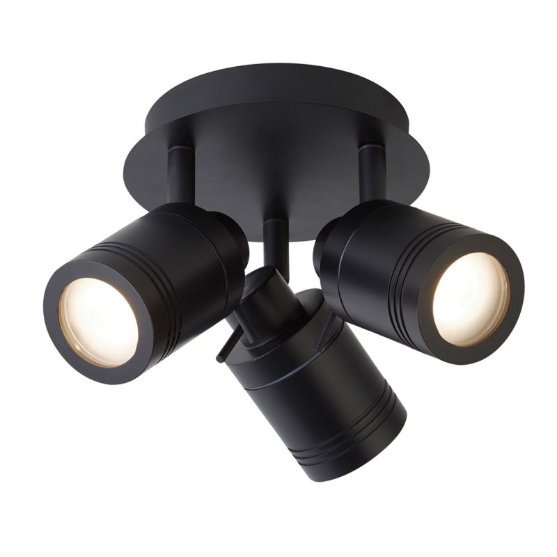 Searchlight-6603BK - Samson - Bathroom Matt Black 3 Light Round Spotlights