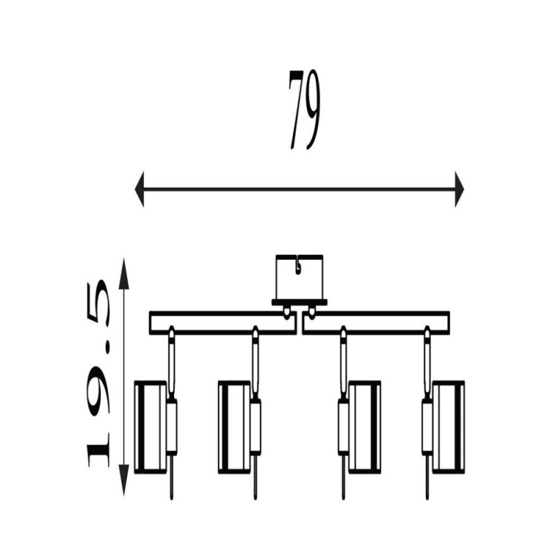 Searchlight-6604BK - Samson - Bathroom Black 4 Spotlights