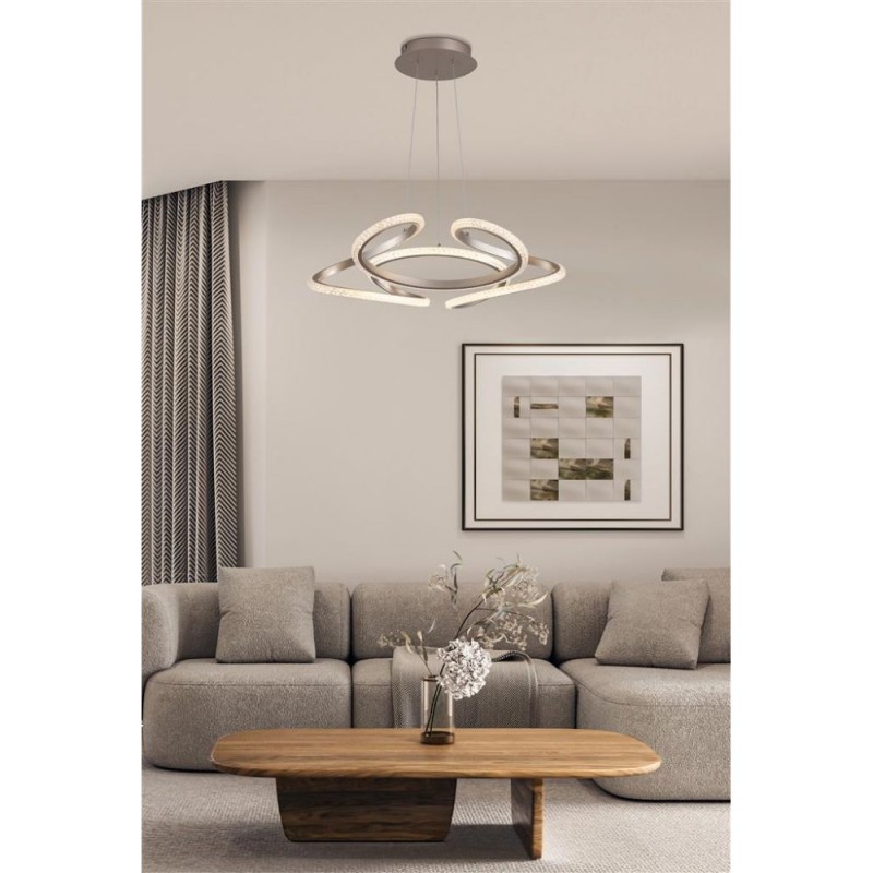 Searchlight-66110CP - Doodle - Champagne LED Pendant with Clear Acrylic