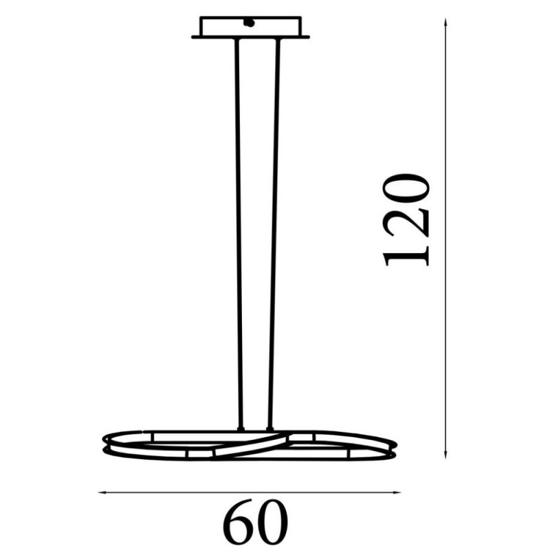 Searchlight-66110CP - Doodle - Champagne LED Pendant with Clear Acrylic