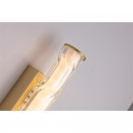 Vibrate - Matt Gold LED Wall Lamp with Decorative Glass