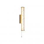 Vibrate - Matt Gold LED Wall Lamp with Decorative Glass