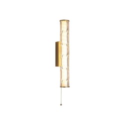 Vibrate - Matt Gold LED Wall Lamp with Decorative Glass