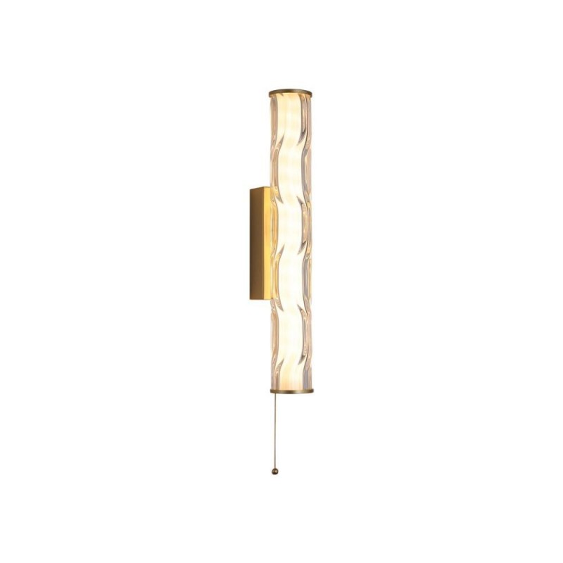 Searchlight-66311-1GO - Vibrate - Matt Gold LED Wall Lamp with Decorative Glass
