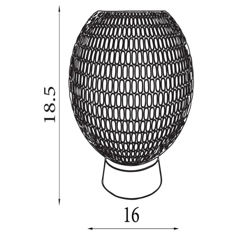 Searchlight-67008AB - Mila - Antique Brass LED Table Lamp with Brown Glass