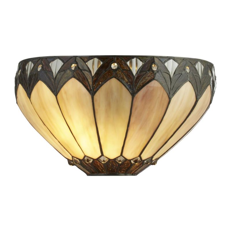 Searchlight-6704-1 - Pearl - Tiffany Glass Wall Lamp