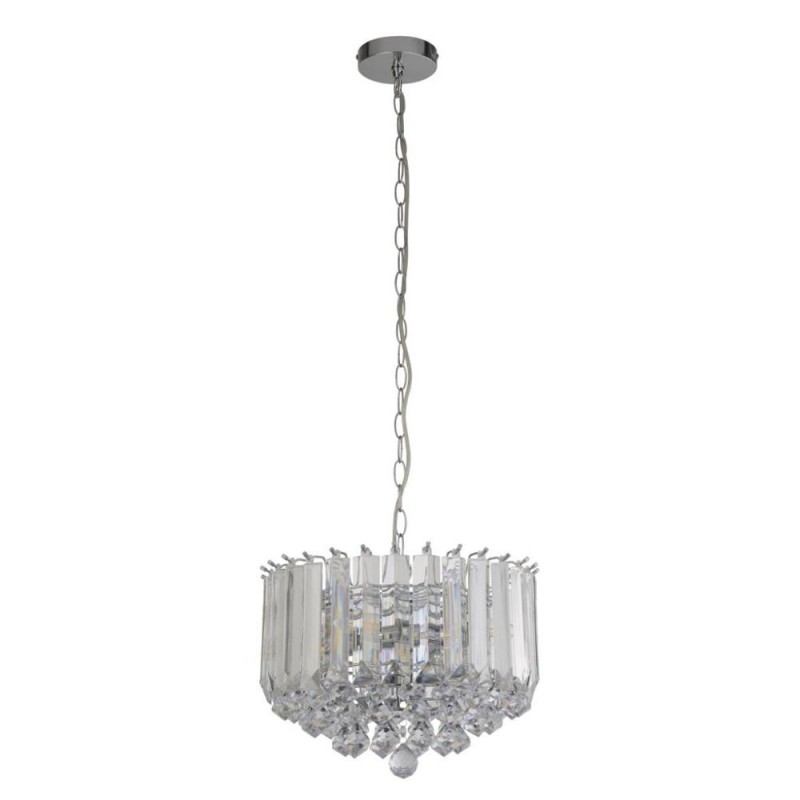 Searchlight-6715CC - Sigma - Chrome 4 Light Pendant with Acrylic