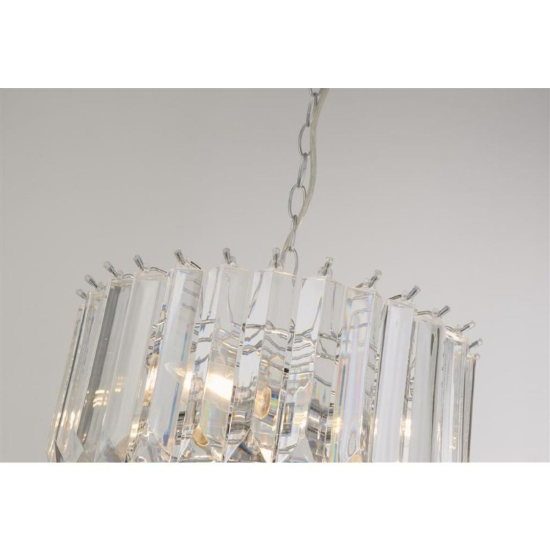 Searchlight-6715CC - Sigma - Chrome 4 Light Pendant with Acrylic