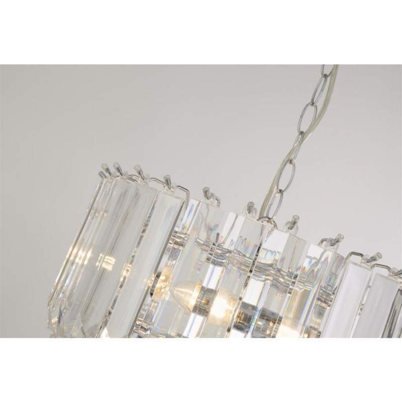 Searchlight-6715CC - Sigma - Chrome 4 Light Pendant with Acrylic