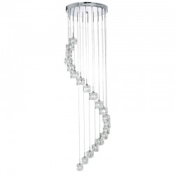 Ice Cube - LED Crystal & Chrome 20 Light Cluster Pendant Ice Cube - LED Crystal & Chrome 20 Light Cluster Pendant