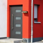 Solar - Black LED Solar Wall Lamp with Sensor