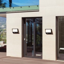 Solar - Black LED Solar Wall Lamp with Sensor Solar - Black LED Solar Wall Lamp with Sensor