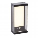 Solar - Black LED Solar Wall Lamp with Sensor Solar - Black LED Solar Wall Lamp with Sensor