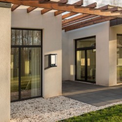 Solar - Black LED Solar Wall Lamp with Sensor Solar - Black LED Solar Wall Lamp with Sensor