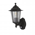 Alex - Outdoor Black & Clear Glass PIR Wall Lamp Alex - Outdoor Black & Clear Glass PIR Wall Lamp