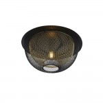 Honeycomb - Black & Gold Mesh Semi Flush