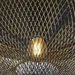 Honeycomb - Black & Gold Mesh Semi Flush
