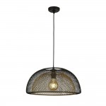 Honeycomb - Black & Gold Mesh Pendant