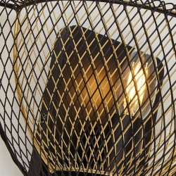 Honeycomb - Black & Gold Mesh Wall Lamp