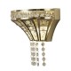 Searchlight-68510-2SB - Gemma - Satin Brass 2 Light Wall Lamp with Clear Crystal