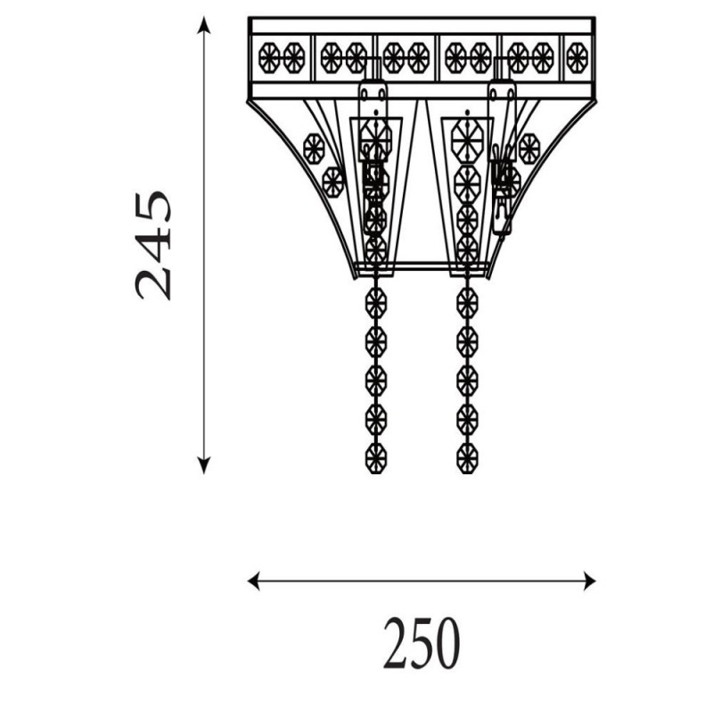 Searchlight-68510-2SB - Gemma - Satin Brass 2 Light Wall Lamp with Clear Crystal