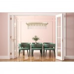 Gemma - Satin Brass 8 Light over Island Fitting with Clear Crystal