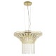 Searchlight-68511-8SB - Gemma - Satin Brass 8 Light Chandelier with Clear Crystal