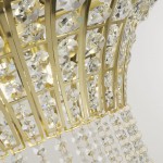 Gemma - Satin Brass 8 Light Chandelier with Clear Crystal