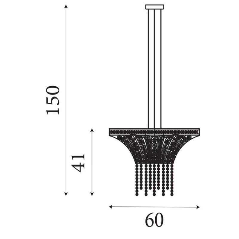 Searchlight-68511-8SB - Gemma - Satin Brass 8 Light Chandelier with Clear Crystal
