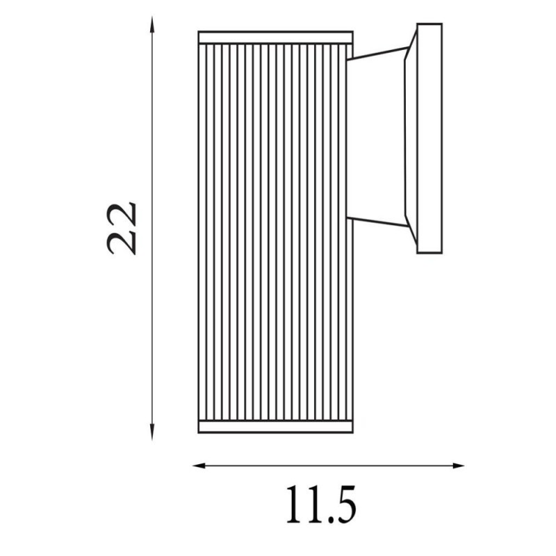 Searchlight-6871GY - Hamburg - Grey Downlight Wall Lamp