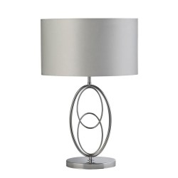 Loopy - Chrome Table Lamp with Silver Shade