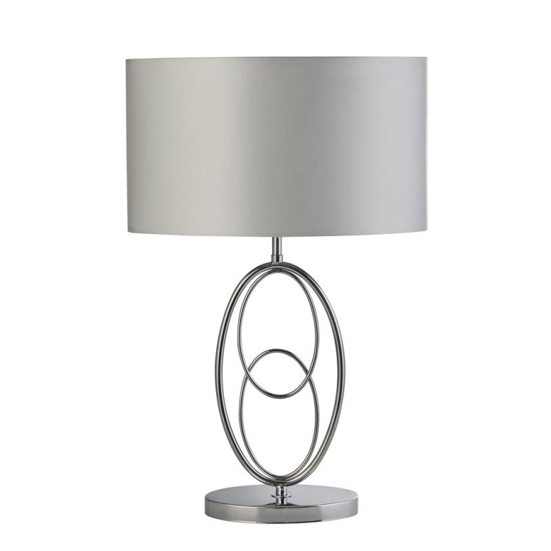 Searchlight-69041CC - Loopy - White Shade & Chrome Table Lamp
