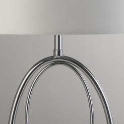 Loopy - Chrome Table Lamp with Silver Shade