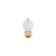 Searchlight-69411-1SB - Luminique - Satin Brass LED Wall Lamp with White Ribbed Glass