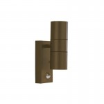 Metro - Rustic Brown 2 Light PIR Wall Lamp