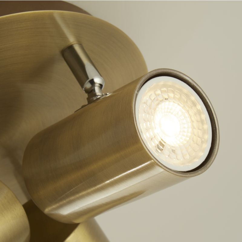 Prism-701041 - Aspen - Antique Brass Round 3 Light Spotlights